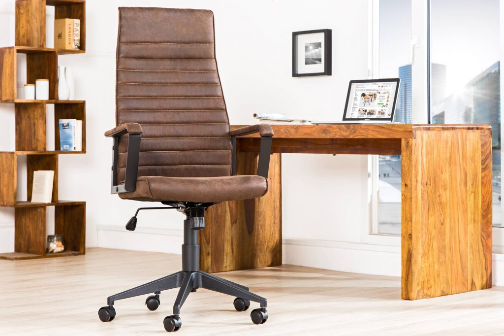Kancelářská židle Roma Vintage hnědá 125cm
